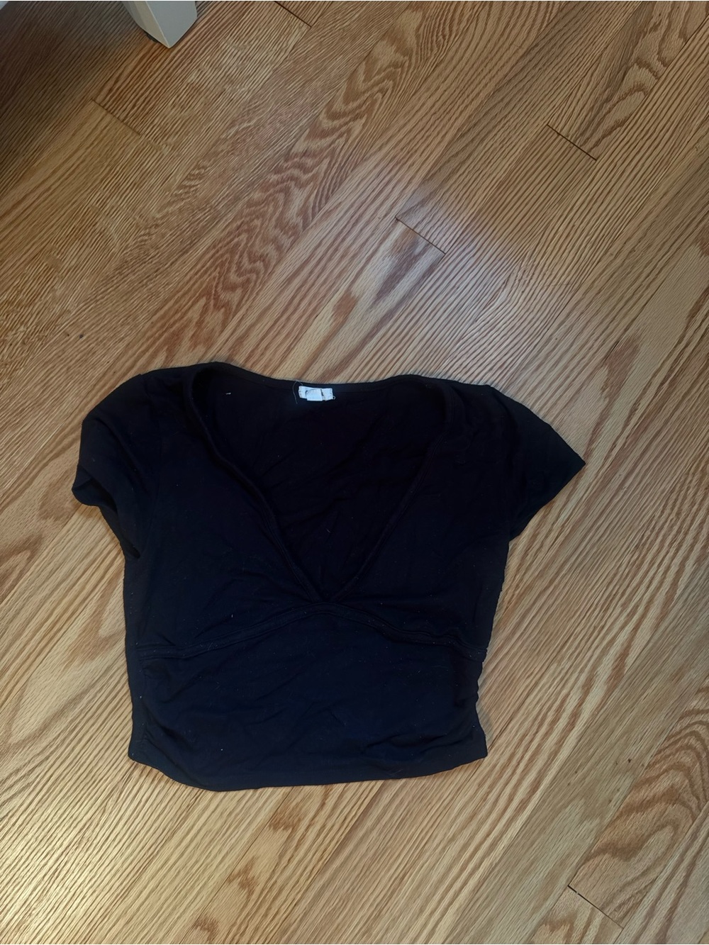 Garage Black Women's V-Neck Crop Top